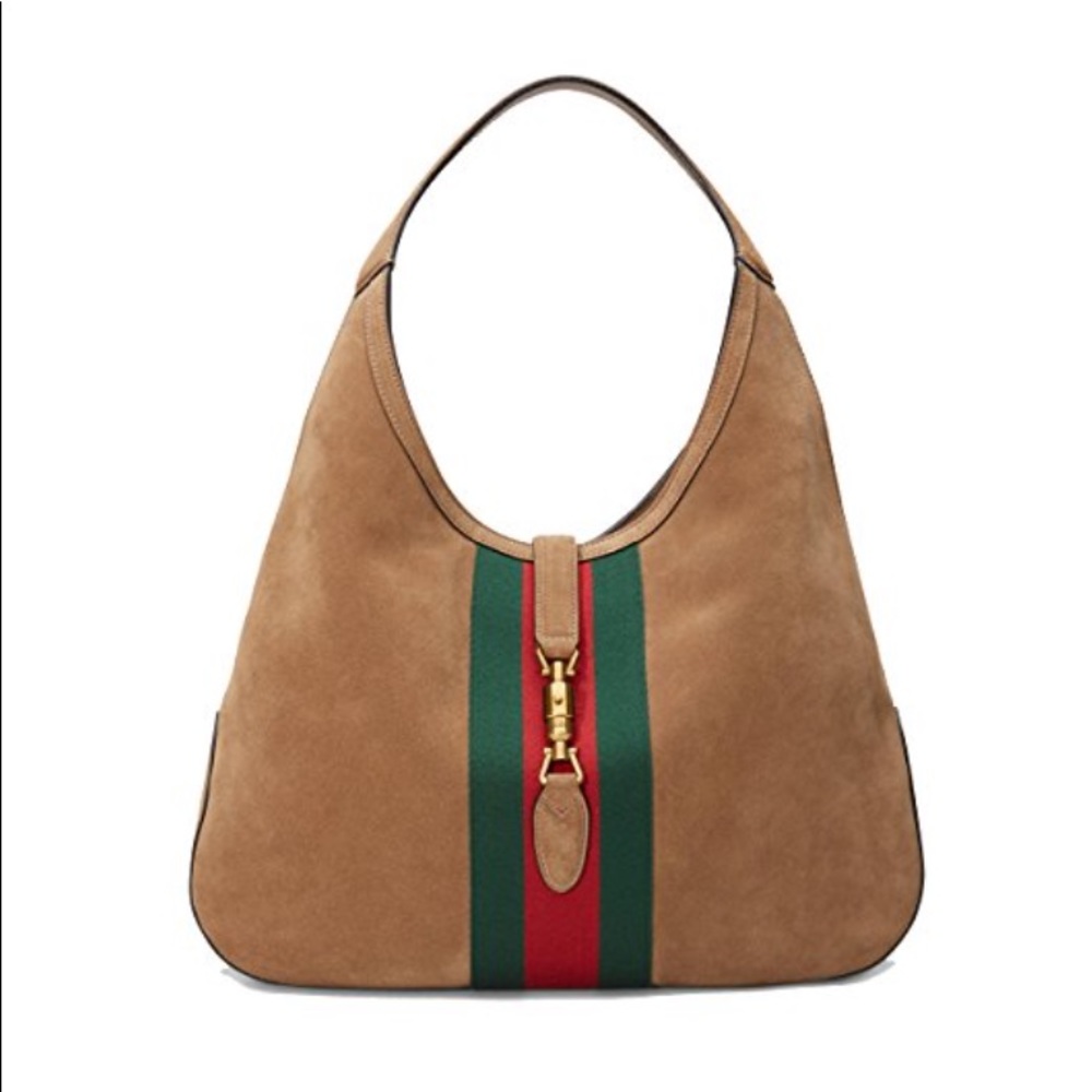 Iconic Gucci Jackie suede Hobo (model 362968 CEMIT 2877)
